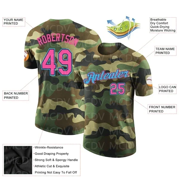 Custom Camo Pink Black-Sky Blue Performance Salute To Service T-Shirt 3D Printed T shirts Unisex Summer Sports Tops Tees
Custom Camo Pink Black-Sky Blue Performance Salute To Service T-Shirt 3D Printed T shirts Unisex Summer Sports Tops Tees