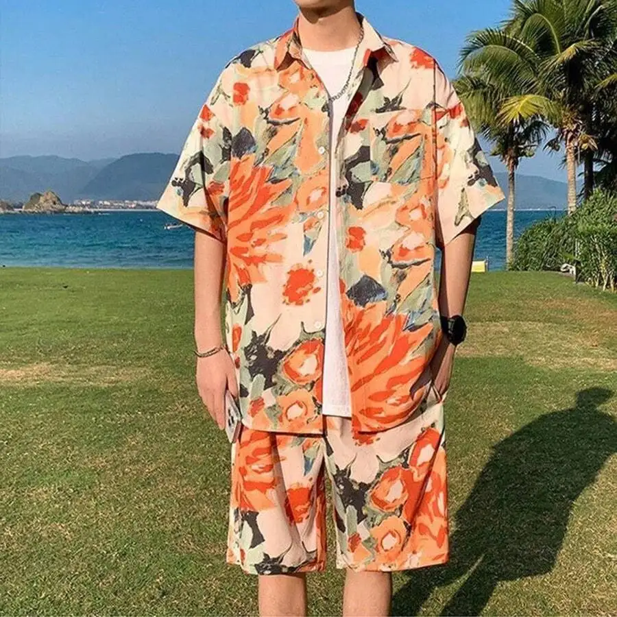 Mens Floral Beach Vacation Two-Piece Set Quick Dry Short Sleeve Shirt And Shorts
Mens Floral Beach Vacation Two-Piece Set Quick Dry Short Sleeve Shirt And Shorts