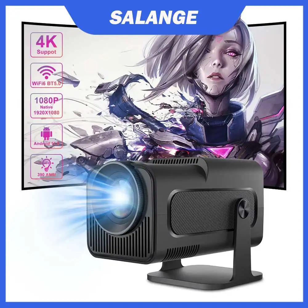 Salange HY320 Projector 1920*1080P 4K Supported Wifi6 390 ANSI Home Theater 180° Flexible BT 5.0 Mini Beamer Projetor Portable
Salange HY320 Projector 1920*1080P 4K Supported Wifi6 390 ANSI Home Theater 180° Flexible BT 5.0 Mini Beamer Projetor Portable