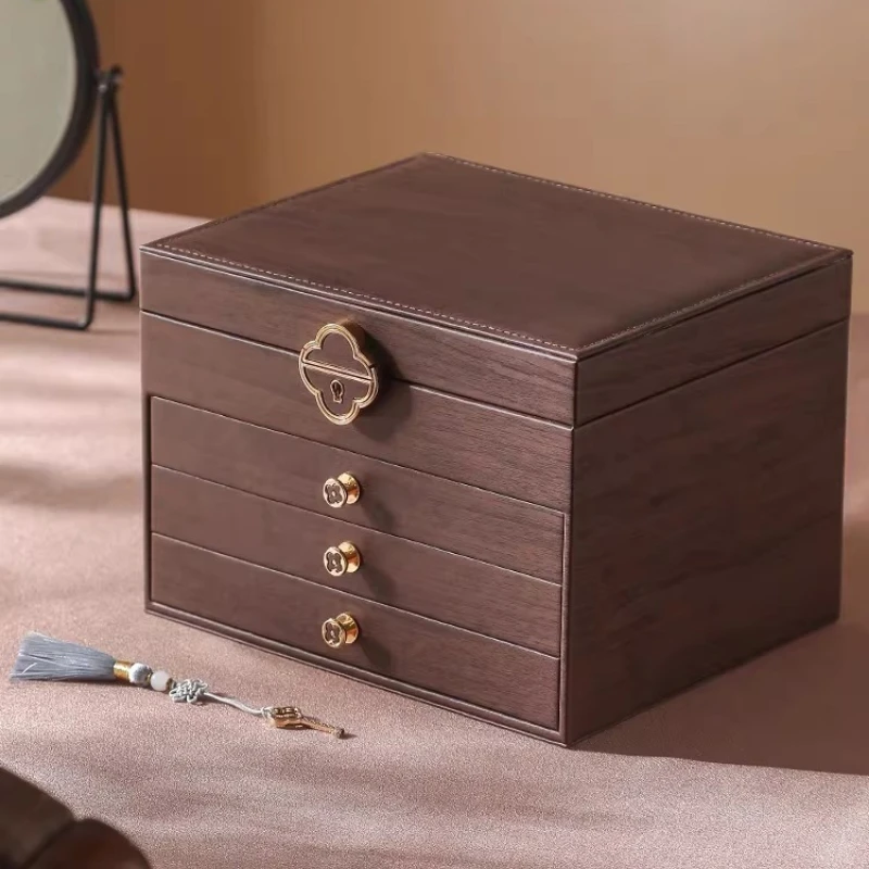 Luxury Vintage Multi-layer Jewelry Box Wood Grain Jewelry Organizer Minimalist Display Case Elegant Vanity Dresser Storage
Luxury Vintage Multi-layer Jewelry Box Wood Grain Jewelry Organizer Minimalist Display Case Elegant Vanity Dresser Storage