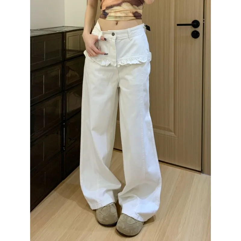 American Retro Spice Girl Tailor-made Lace Jeans Loose and Lazy in Summer Casual Floor-mopping Trousers
American Retro Spice Girl Tailor-made Lace Jeans Loose and Lazy in Summer Casual Floor-mopping Trousers