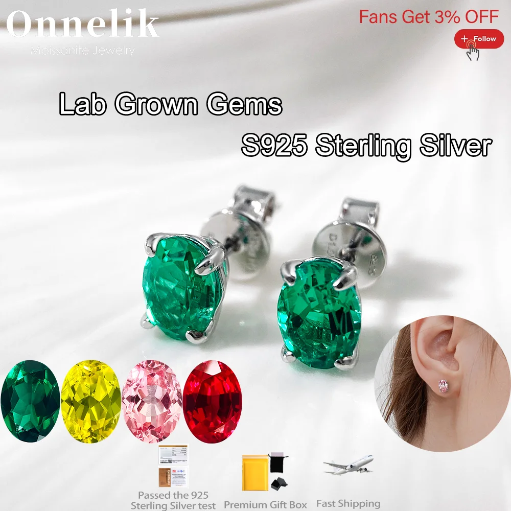 Onnelik 2cttw Oval Cut Moissanite Earrings Lab Grown Columbia Emerald Papalacha Diamond Earrings S925 Silver for Women Jewelry
Onnelik 2cttw Oval Cut Moissanite Earrings Lab Grown Columbia Emerald Papalacha Diamond Earrings S925 Silver for Women Jewelry