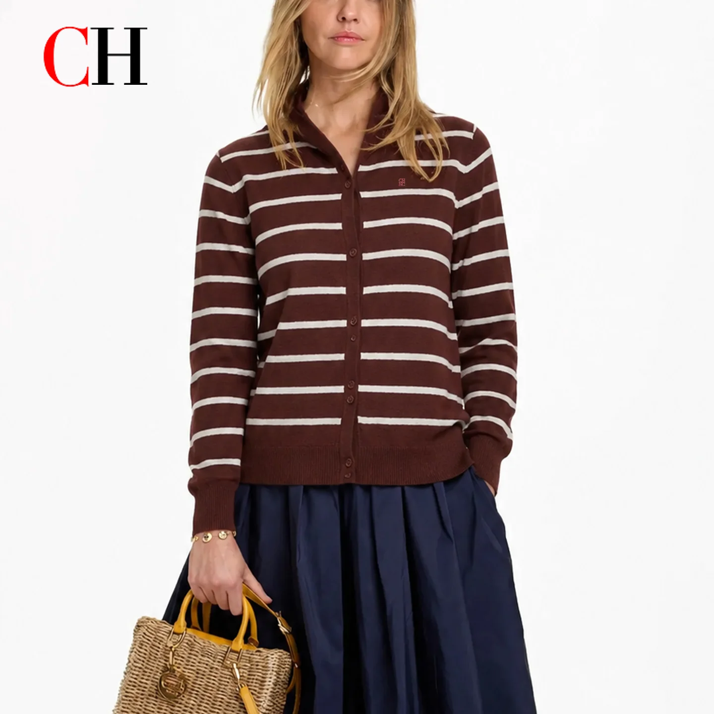 CH Women's Striped Hooded Knit Cardigan Long Sleeve Button Down Casual Knitwear Jacket For Fall Winter Daily Wear
CH Women's Striped Hooded Knit Cardigan Long Sleeve Button Down Casual Knitwear Jacket For Fall Winter Daily Wear