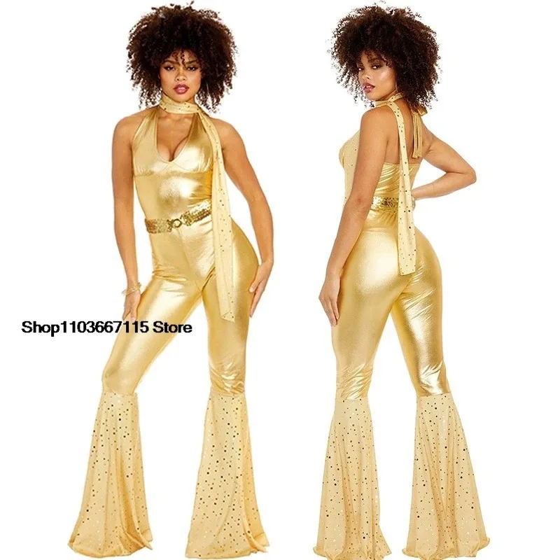Hot Sell Disco Costume Halloween Retro 60-70s Hippie Party Makeup Dance Hip-hop Performance Costumes
Hot Sell Disco Costume Halloween Retro 60-70s Hippie Party Makeup Dance Hip-hop Performance Costumes