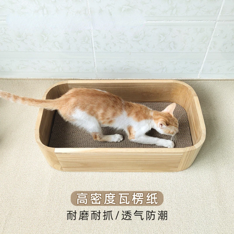 Solid Wood Cat Scratching Board, The Inner Core Can Be Replaced and Reusable Oval Corrugated Paper
Solid Wood Cat Scratching Board, The Inner Core Can Be Replaced and Reusable Oval Corrugated Paper