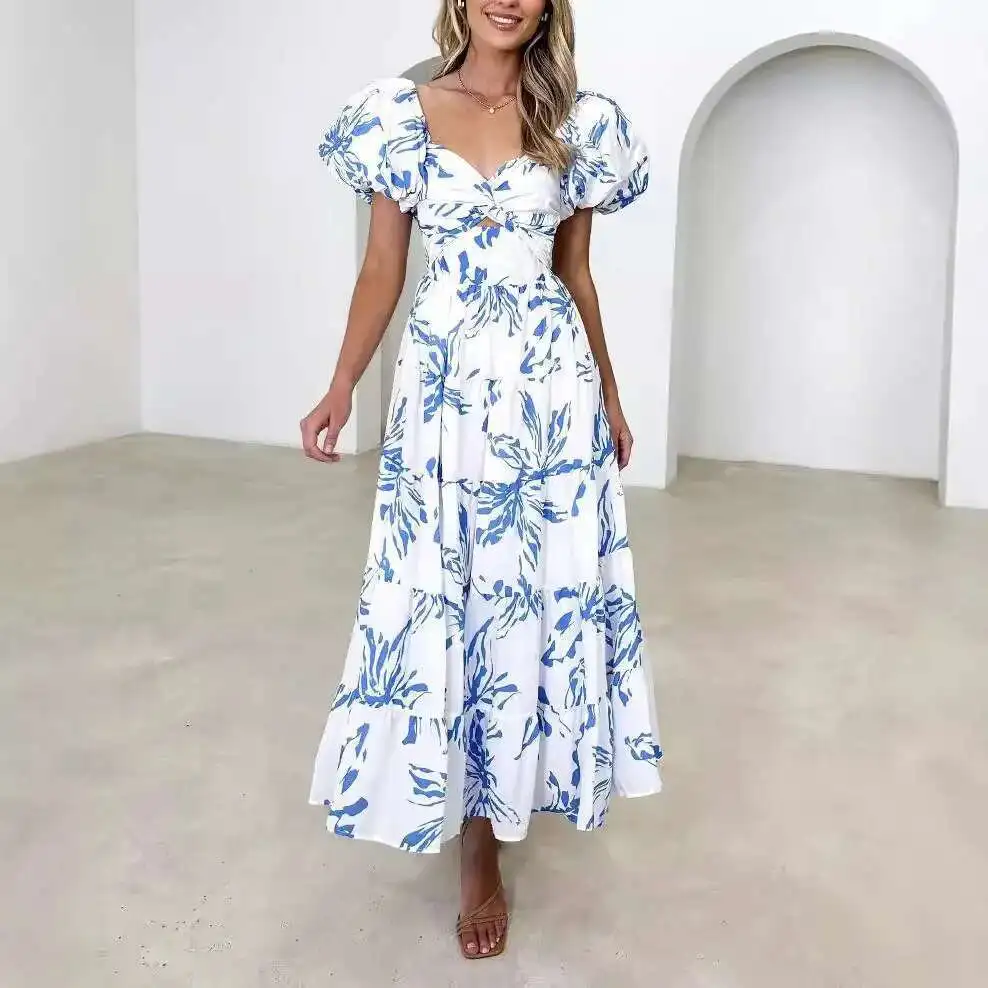 2025 Spring/summer Elegant Printed Bubble Sleeves Grand Display High End Dress for Women 2025 Summer Dress Robe Vestido Women
2025 Spring/summer Elegant Printed Bubble Sleeves Grand Display High End Dress for Women 2025 Summer Dress Robe Vestido Women