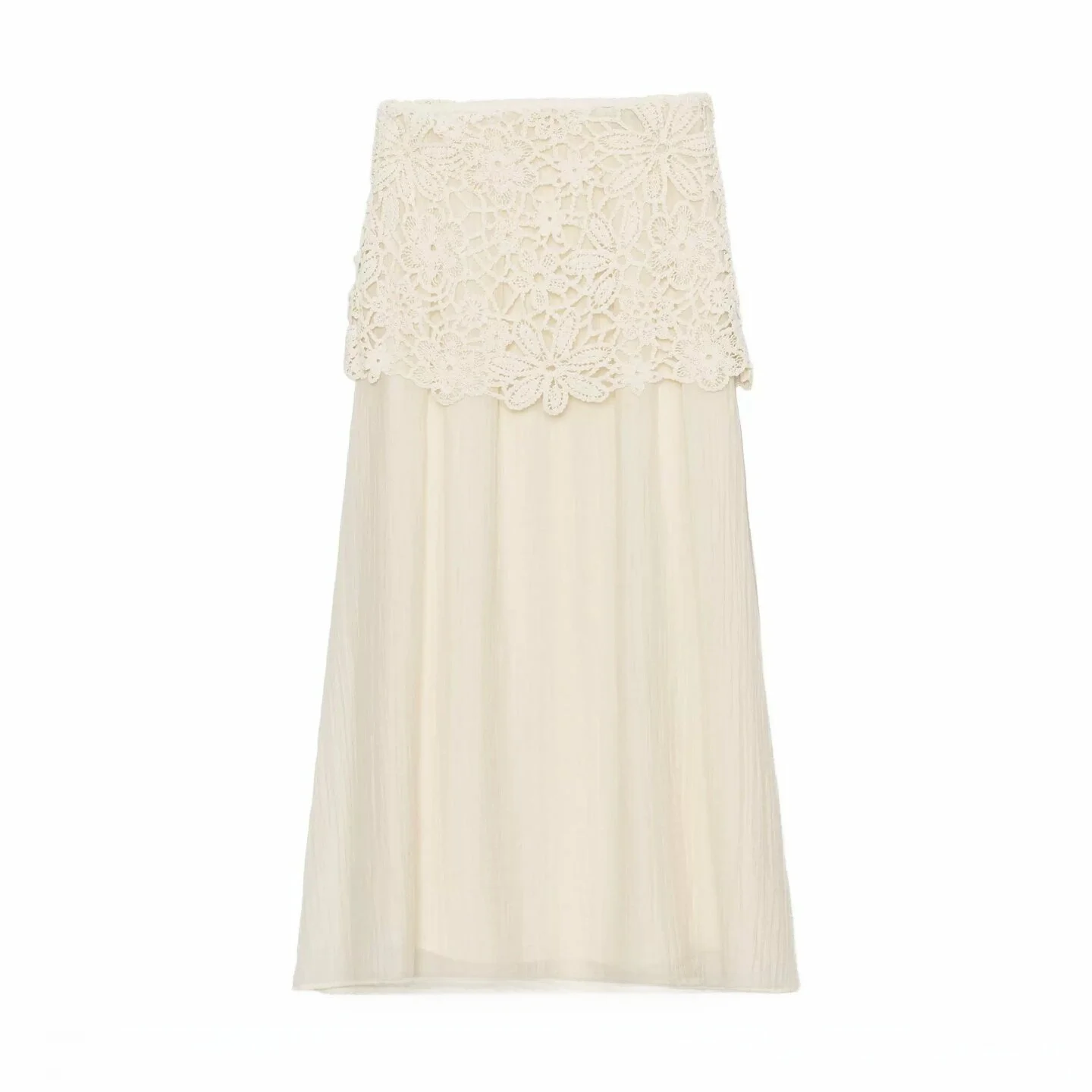 New 2026 Summer Women's Midi Lace Casual Splicing Skirt mid Waist A-Line Loose Fit Gown with Pleats for Ladies
New 2026 Summer Women's Midi Lace Casual Splicing Skirt mid Waist A-Line Loose Fit Gown with Pleats for Ladies