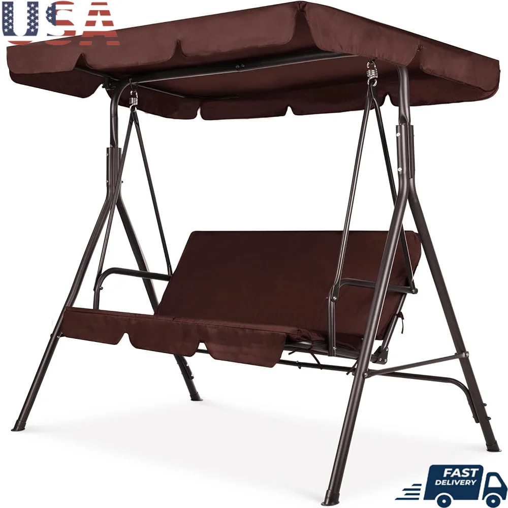2-Person Patio Swing Chair Adjustable Canopy Glider Porch Bench Garden Poolside Backyard Outdoor All-Weather Design
2-Person Patio Swing Chair Adjustable Canopy Glider Porch Bench Garden Poolside Backyard Outdoor All-Weather Design