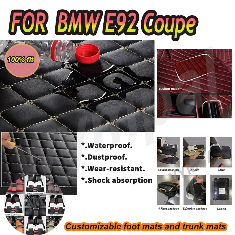 Роскошные автомобильные коврики на заказ для BMW E92 Coupe 2005 2006 2007 2008 2009
Роскошные автомобильные коврики на заказ для BMW E92 Coupe 2005 2006 2007 2008 2009
