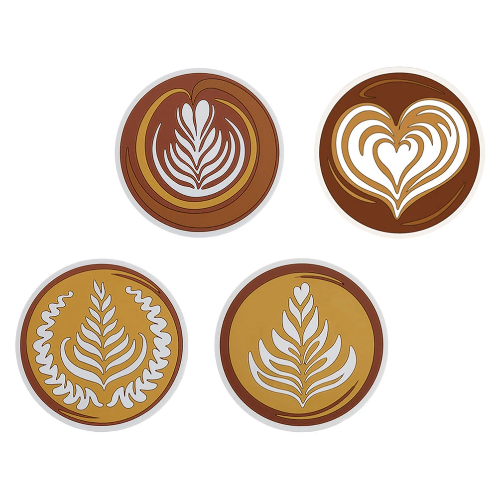 4pcs Thick Pvc Cup Mats Latte Art Pattern Anti Skid Coasters For Home Tableware Cushion Bowl Cutlery Mats Household Cup
4pcs Thick Pvc Cup Mats Latte Art Pattern Anti Skid Coasters For Home Tableware Cushion Bowl Cutlery Mats Household Cup
