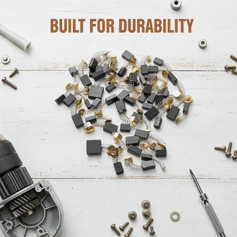 50Pcs Carbon Brushes Electric Motor Accessories 8 Types Electric Hammer Power Tool Durable Replacement for DIY Repair
50Pcs Carbon Brushes Electric Motor Accessories 8 Types Electric Hammer Power Tool Durable Replacement for DIY Repair