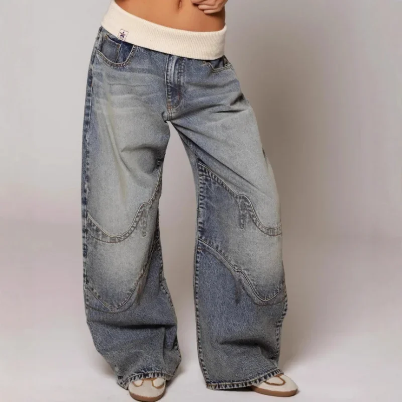 New Hip Hop Splice Fashion Basics Retro Jeans for Women's Simple Dressing Up Daily Necessary Wide Leg Pants Baggy Cargo Pants
New Hip Hop Splice Fashion Basics Retro Jeans for Women's Simple Dressing Up Daily Necessary Wide Leg Pants Baggy Cargo Pants