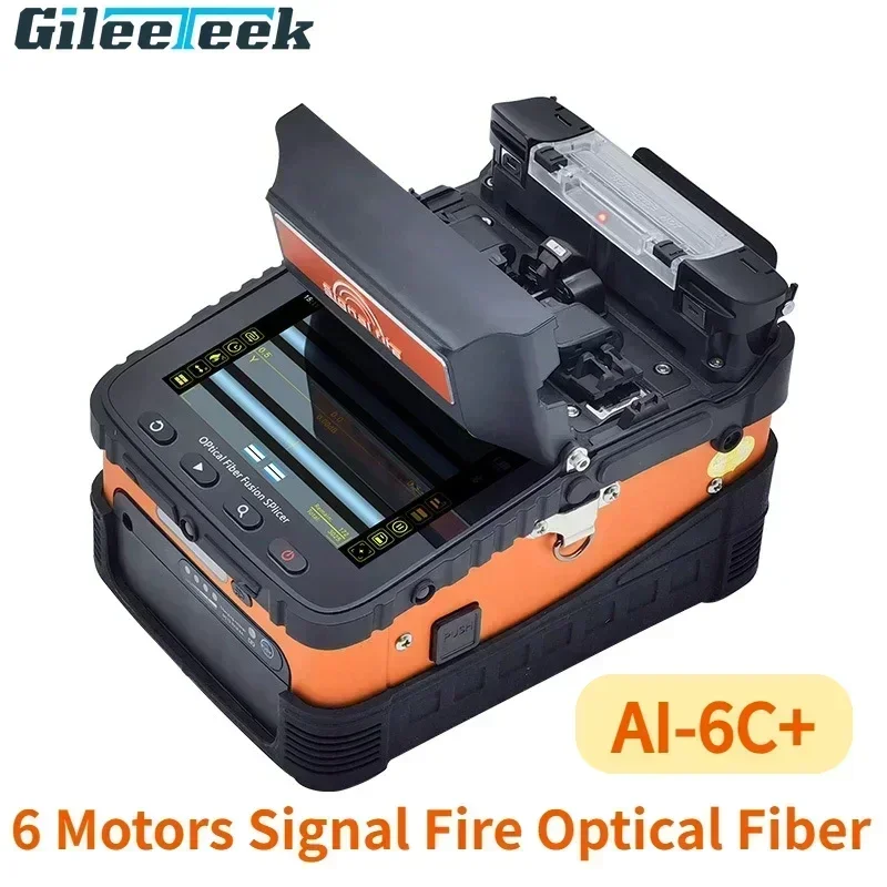 AI-6C+ Optical Fiber Fusion Splicer Signal Fire Six Motors FTTH Fiber Optic Splicing Machine 8S Splicing Time 18s Fast Heating
AI-6C+ Optical Fiber Fusion Splicer Signal Fire Six Motors FTTH Fiber Optic Splicing Machine 8S Splicing Time 18s Fast Heating