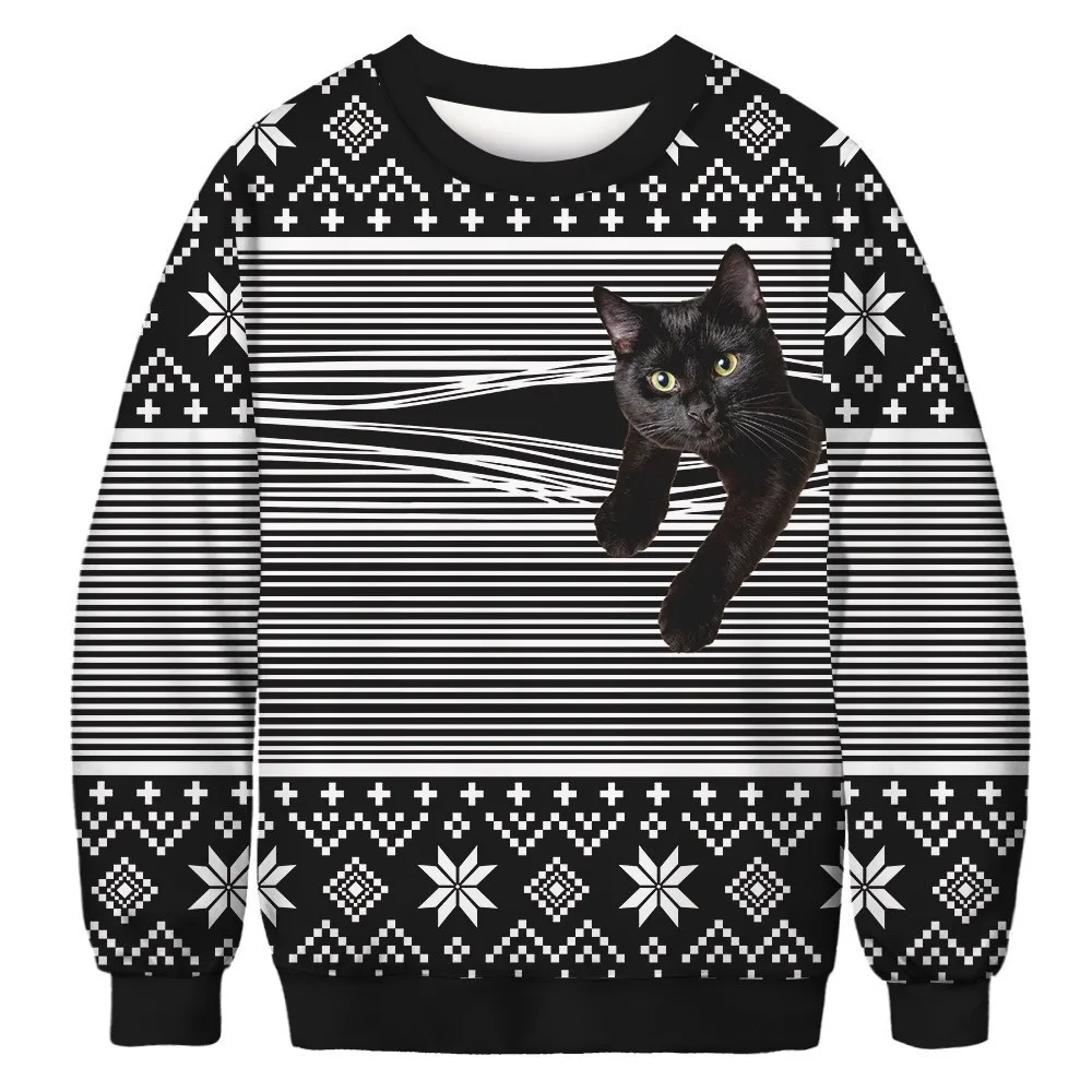 Funny Cat Graphic 3D Printed Men's Thin Hoodless Sweatshirt Christmas Style Top Autumn And Winter Casual Loose Crew Neck Hoodie
Funny Cat Graphic 3D Printed Men's Thin Hoodless Sweatshirt Christmas Style Top Autumn And Winter Casual Loose Crew Neck Hoodie