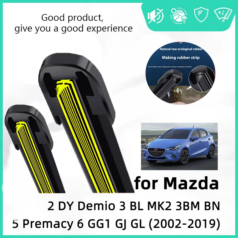 Rubber Car Wiper for Mazda 2 3 5 6 DY Demio BM BN Axela GL GJ GH Front Wiper Blades Brushes Cutter Accessories Windscreen
Rubber Car Wiper for Mazda 2 3 5 6 DY Demio BM BN Axela GL GJ GH Front Wiper Blades Brushes Cutter Accessories Windscreen