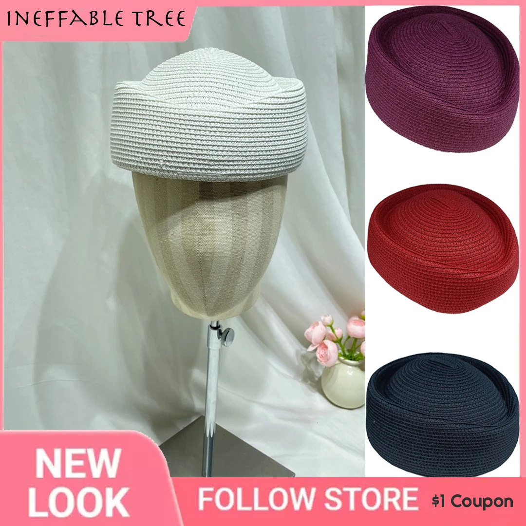 Summer Paper Straw Teardrop Hat Lady Stewardess Beret Sunhat Airline Flight Attendant Vintage Pillbox Hat Enfant Gorras Hombre
Summer Paper Straw Teardrop Hat Lady Stewardess Beret Sunhat Airline Flight Attendant Vintage Pillbox Hat Enfant Gorras Hombre