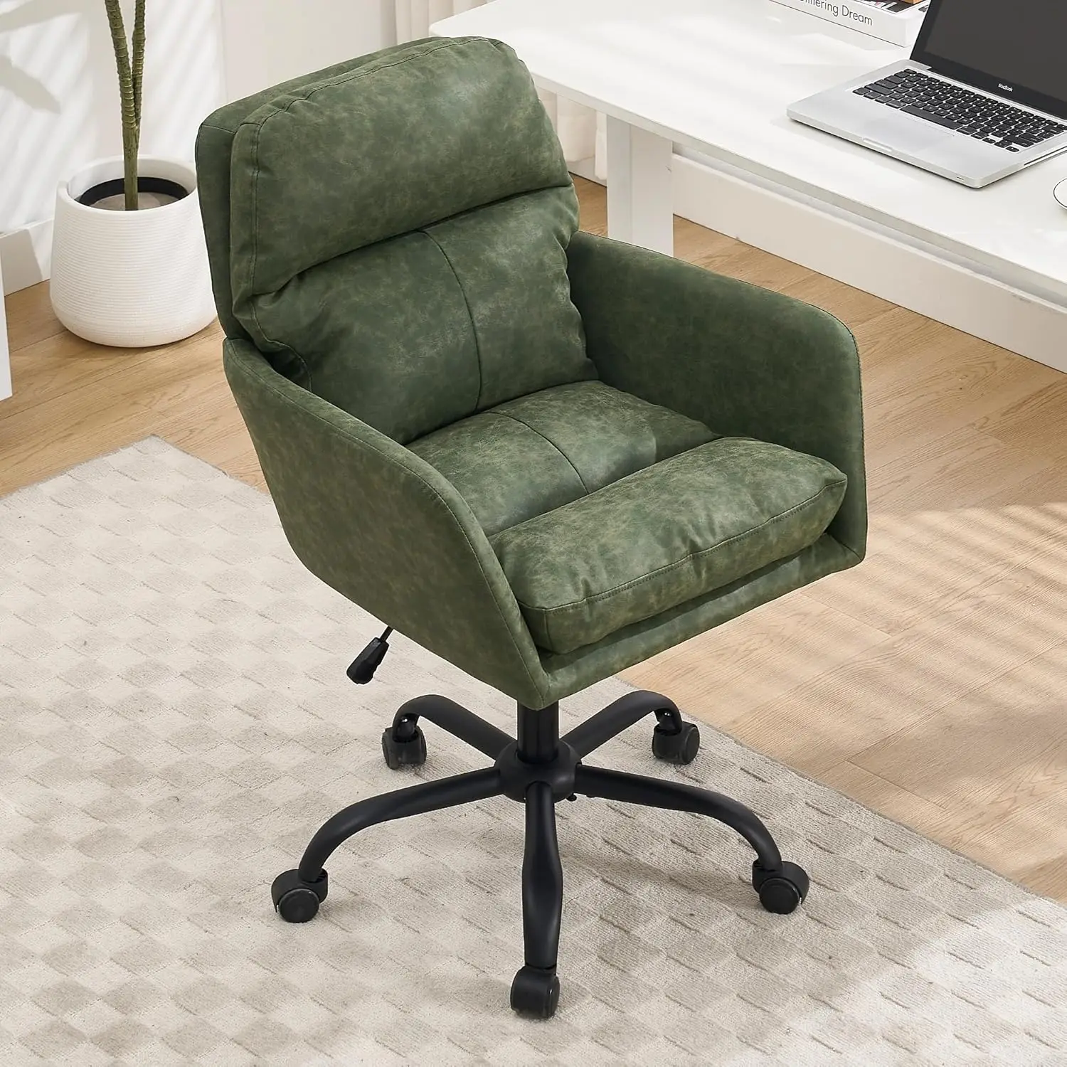 PU Leather Office Chair With Thick Padded Seat - 360° Swivel,Height Adjustable Desk Chair With Heavy-Duty, Customized
PU Leather Office Chair With Thick Padded Seat - 360° Swivel,Height Adjustable Desk Chair With Heavy-Duty, Customized