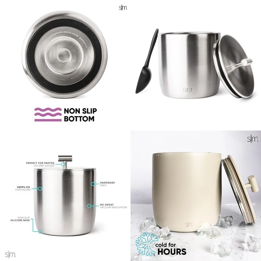 Vacuum Insulated Ice Bucket with Lid and Scoop For Cocktail, Champagne, Wine, Beer, Hosting Stainless Steel 100oz Capacity for
Vacuum Insulated Ice Bucket with Lid and Scoop For Cocktail, Champagne, Wine, Beer, Hosting Stainless Steel 100oz Capacity for