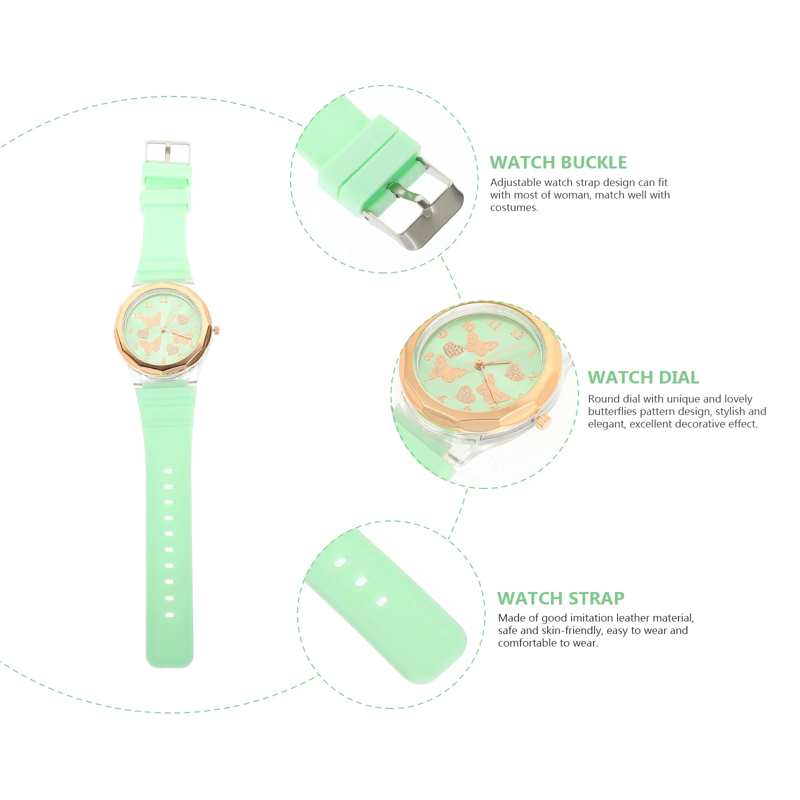 Butterfly Quartz Watch for Women Ladies Fashion Wristwatch with Silicone Band Unique Design Accurate Movement Small Size 
Butterfly Quartz Watch for Women Ladies Fashion Wristwatch with Silicone Band Unique Design Accurate Movement Small Size