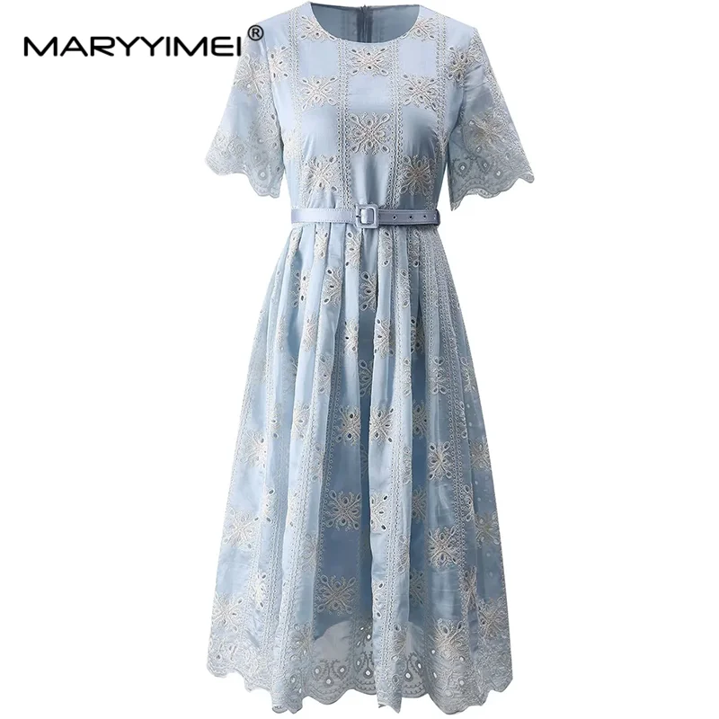 Женское платье с вышивкой MARYYIMEI, с коротким рукавом и высокой талией, на шнуровке, Летнее бальное платье, платья
Женское платье с вышивкой MARYYIMEI, с коротким рукавом и высокой талией, на шнуровке, Летнее бальное платье, платья