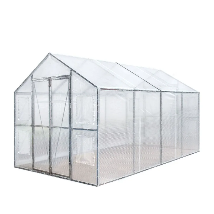 8' x 13' Greenhouse Grow Tent w 20 Mil Ripstop Leno Mesh PVC Cover Galvanized Steel Frame Rollup Windows TMGGH813
8' x 13' Greenhouse Grow Tent w 20 Mil Ripstop Leno Mesh PVC Cover Galvanized Steel Frame Rollup Windows TMGGH813