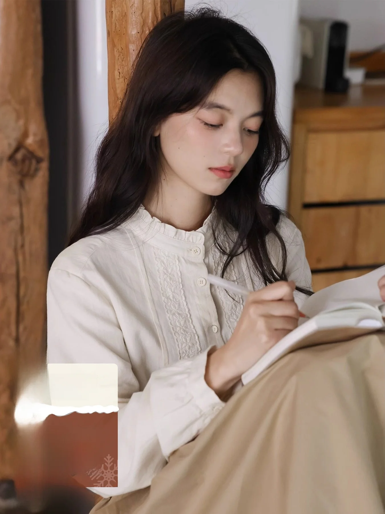 Pure Cotton Lace Collar irt Women's Autumn Winter Inner Wear Base Layer Small irt Overlap Cotton Breathable Long Sve
Pure Cotton Lace Collar irt Women's Autumn Winter Inner Wear Base Layer Small irt Overlap Cotton Breathable Long Sve