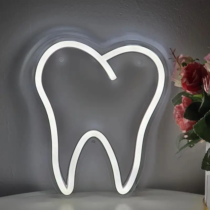 White Teeth Neon Signs, Billboards, Dental Clinic, Shops, Parties, Club Wall Decor, USB Powered with Dimmable Switches
White Teeth Neon Signs, Billboards, Dental Clinic, Shops, Parties, Club Wall Decor, USB Powered with Dimmable Switches