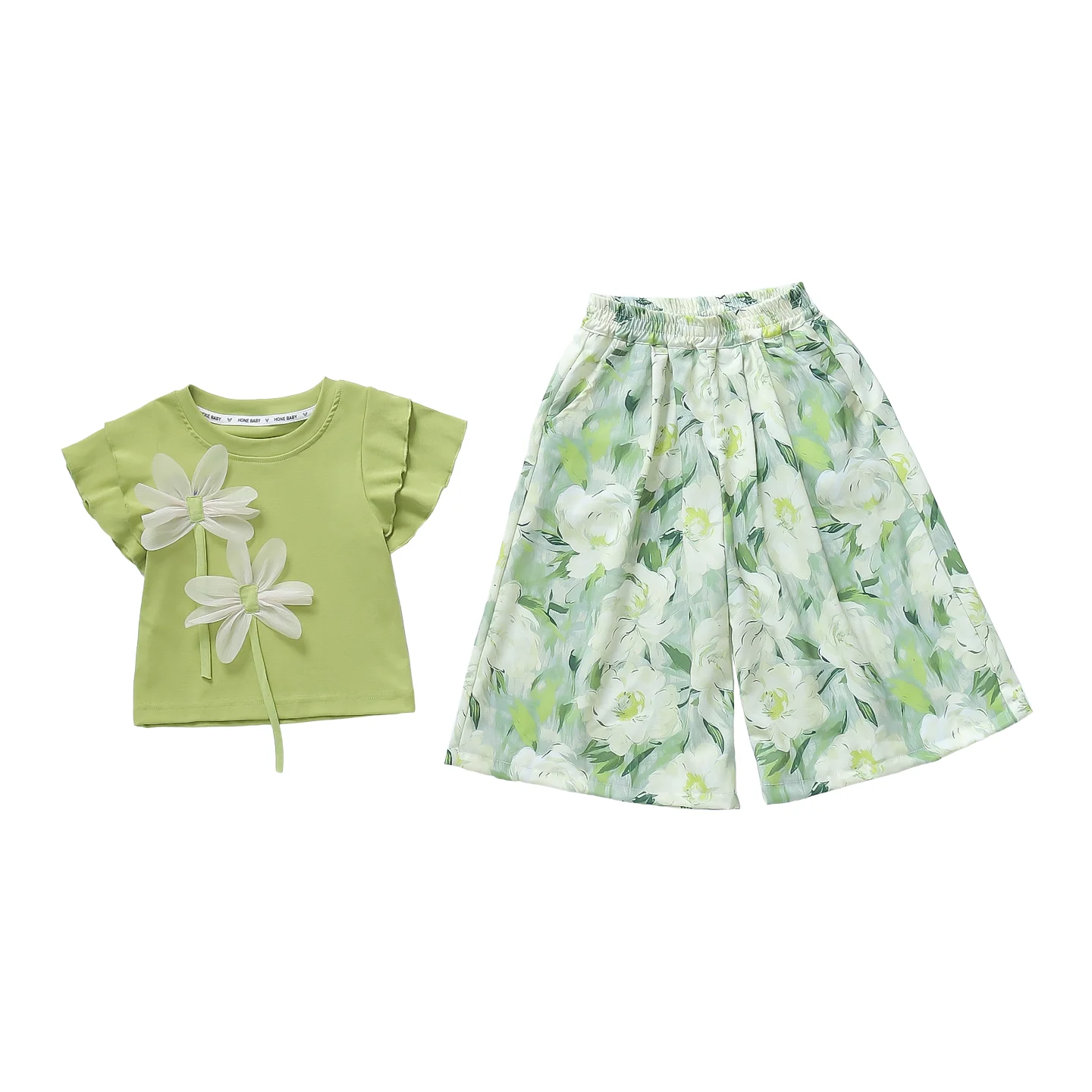 Girls Clothes Set Teen Girls 2-Piece Summer Outfit Set Sweetheart Short Top + Ankle-Lentgh Pants Kids Clothes Set Size 2-9 Years
Girls Clothes Set Teen Girls 2-Piece Summer Outfit Set Sweetheart Short Top + Ankle-Lentgh Pants Kids Clothes Set Size 2-9 Years