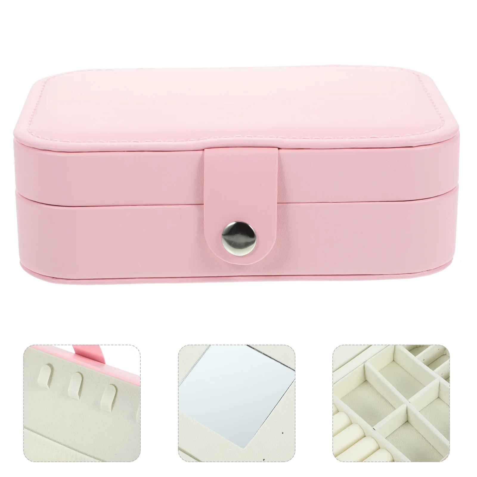 Three-Layer Jewelry Box Storage Organizer Earrings Necklace Holder Pink Travel Case with Mirror Zipper for Women
Three-Layer Jewelry Box Storage Organizer Earrings Necklace Holder Pink Travel Case with Mirror Zipper for Women