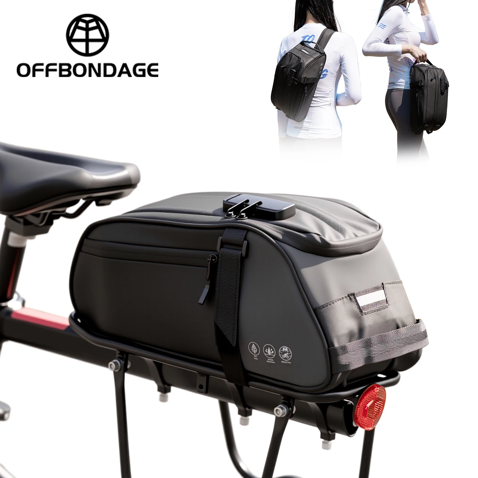 Велосипедная сумка на задний багажник OFFBONDAGE с замком, большая вместимость, для MTB и шоссейных велосипедов, водонепроницаемая, для заднего сиденья
Велосипедная сумка на задний багажник OFFBONDAGE с замком, большая вместимость, для MTB и шоссейных велосипедов, водонепроницаемая, для заднего сиденья