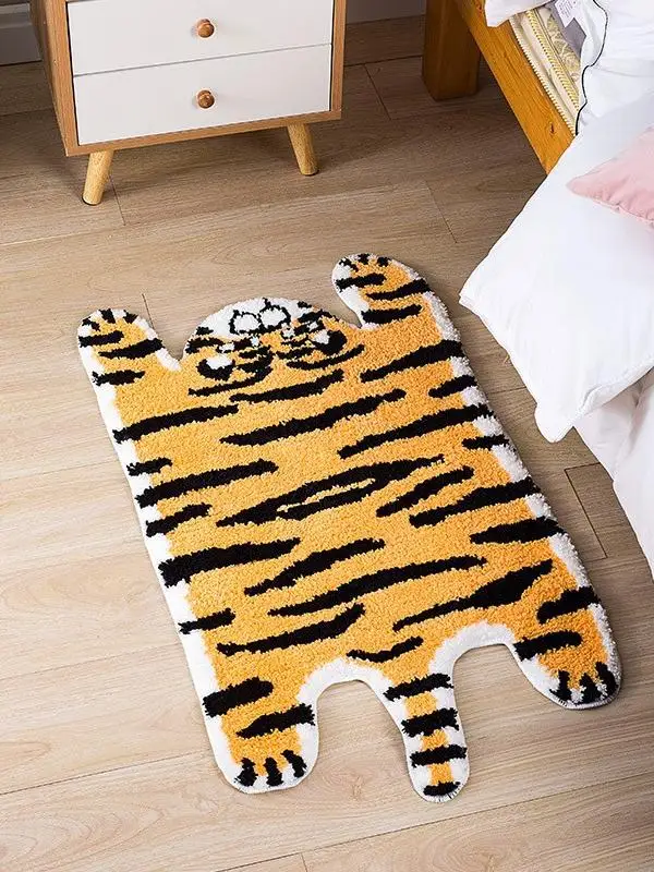 New Cartoon Tiger Shaped Flocking Floor Mat Bathroom Absorbent Non Slip Home Bedroom Bedside Carpet Floor Pad Polyester Fiber
New Cartoon Tiger Shaped Flocking Floor Mat Bathroom Absorbent Non Slip Home Bedroom Bedside Carpet Floor Pad Polyester Fiber
