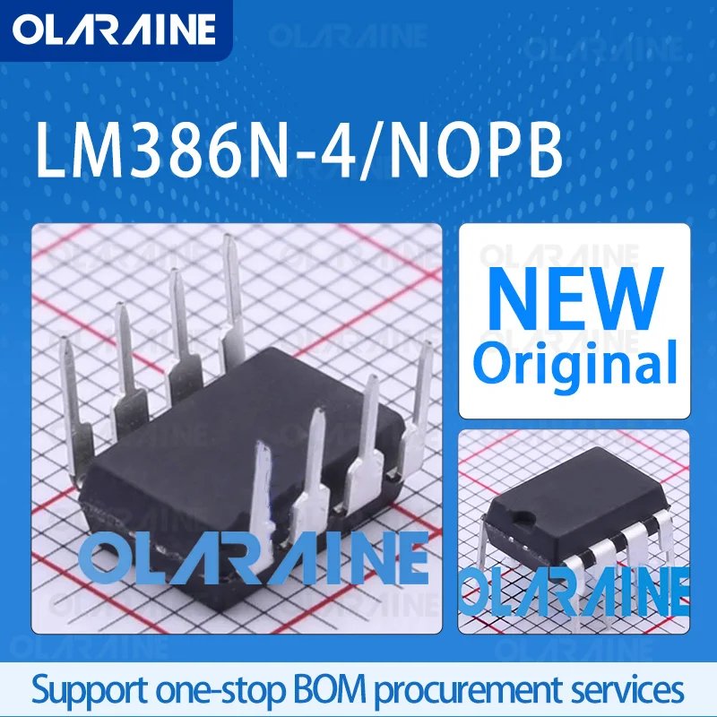 1/5/10Pcs LM386N-4/NOPB DIP-8 original ic chip Audio amplifiers RoHS Output power 700 mW 4 Ohms Voltage -18 V
1/5/10Pcs LM386N-4/NOPB DIP-8 original ic chip Audio amplifiers RoHS Output power 700 mW 4 Ohms Voltage -18 V