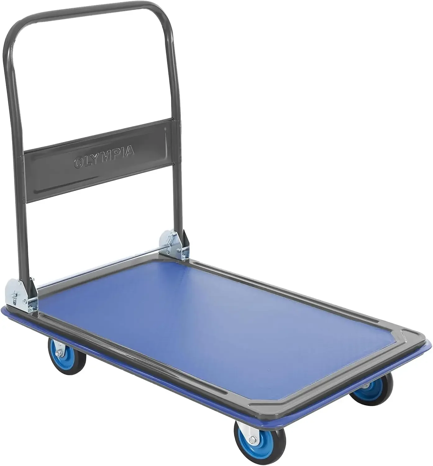 Foldable Push Cart Dolly - 600 Lb. Capacity Heavy Duty Platform Truck with 360° Swivel Wheels - Blue
Foldable Push Cart Dolly - 600 Lb. Capacity Heavy Duty Platform Truck with 360° Swivel Wheels - Blue
