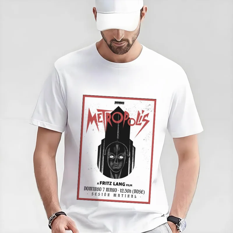 Fritz lang Germany Silent Movie Metropolis t shirt 0521 Cyberpunk Sci-fi Robot Graphic shirt Short Sleeve All size Tee S-6XL
Fritz lang Germany Silent Movie Metropolis t shirt 0521 Cyberpunk Sci-fi Robot Graphic shirt Short Sleeve All size Tee S-6XL