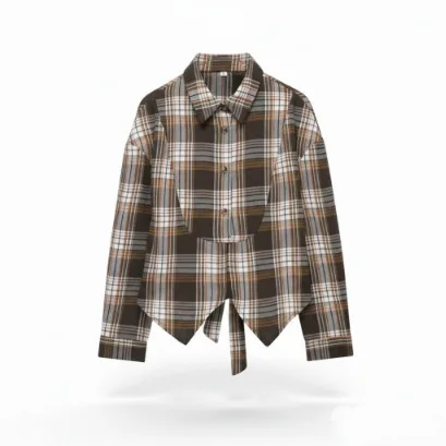 Withered European And American Style Fashionable Lapel Long Sleeved Slimming Plaid Printed Shirt Woman Clothes Shirts
Withered European And American Style Fashionable Lapel Long Sleeved Slimming Plaid Printed Shirt Woman Clothes Shirts