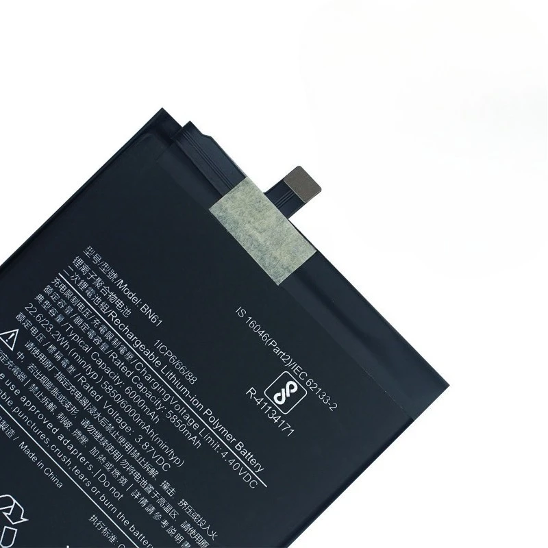 BN61 for Xiaomi POCO X3 Phone Battery 0 Cycle High Quality High Capacity Battery Replacement Bateria Grade A Cell with Tools
BN61 for Xiaomi POCO X3 Phone Battery 0 Cycle High Quality High Capacity Battery Replacement Bateria Grade A Cell with Tools