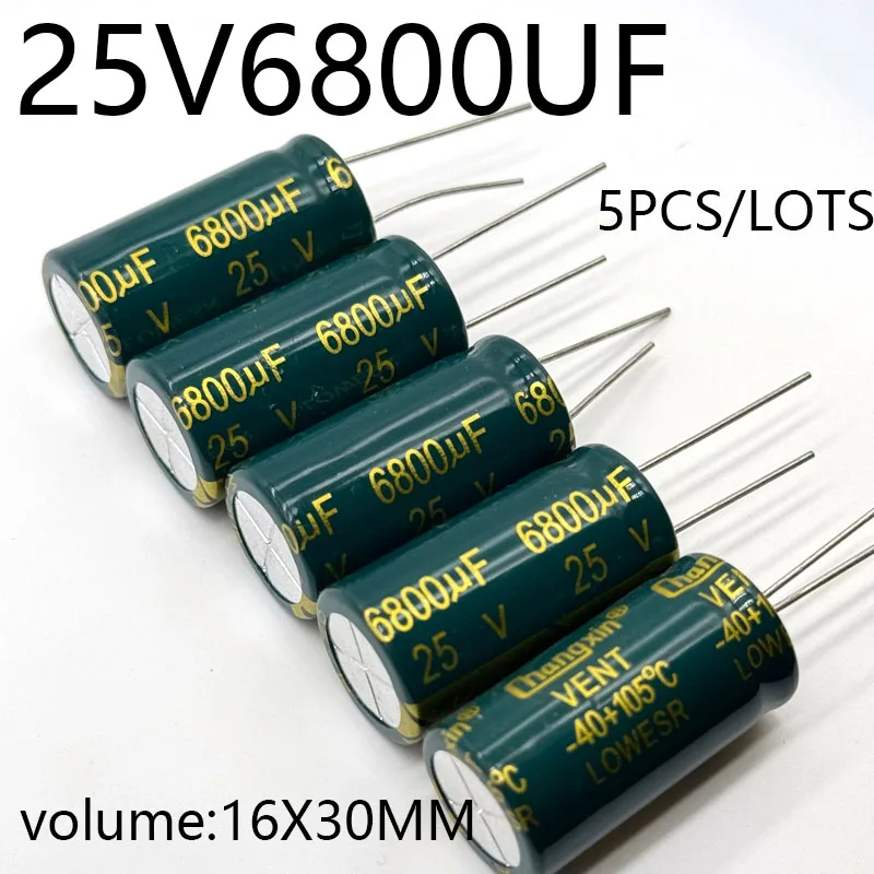 2pcs/lots 25V6800UF 16*30MM high frequency low impedance aluminum electrolytic capacitor 25v6800uf
2pcs/lots 25V6800UF 16*30MM high frequency low impedance aluminum electrolytic capacitor 25v6800uf