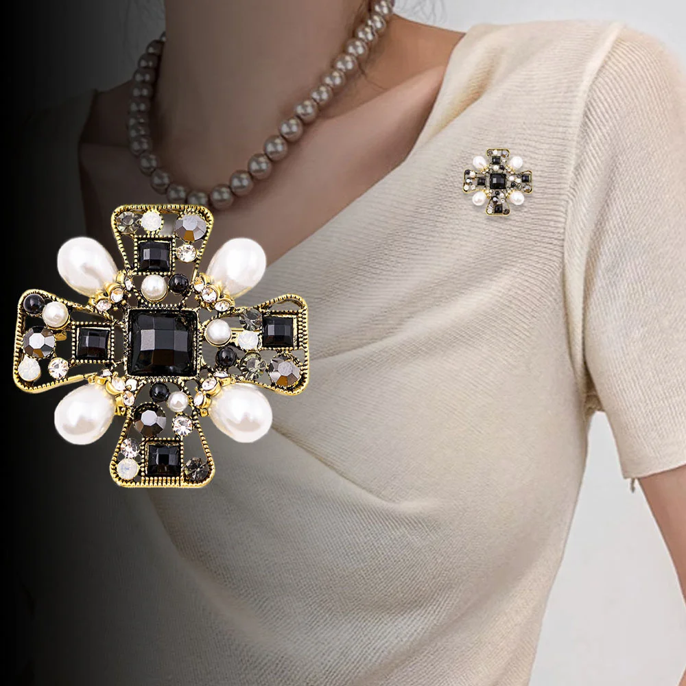 Super Beautiful Baroque Style Cross Pearl Brooch, Elegant Women's Clothing Decoration Accessories
Super Beautiful Baroque Style Cross Pearl Brooch, Elegant Women's Clothing Decoration Accessories