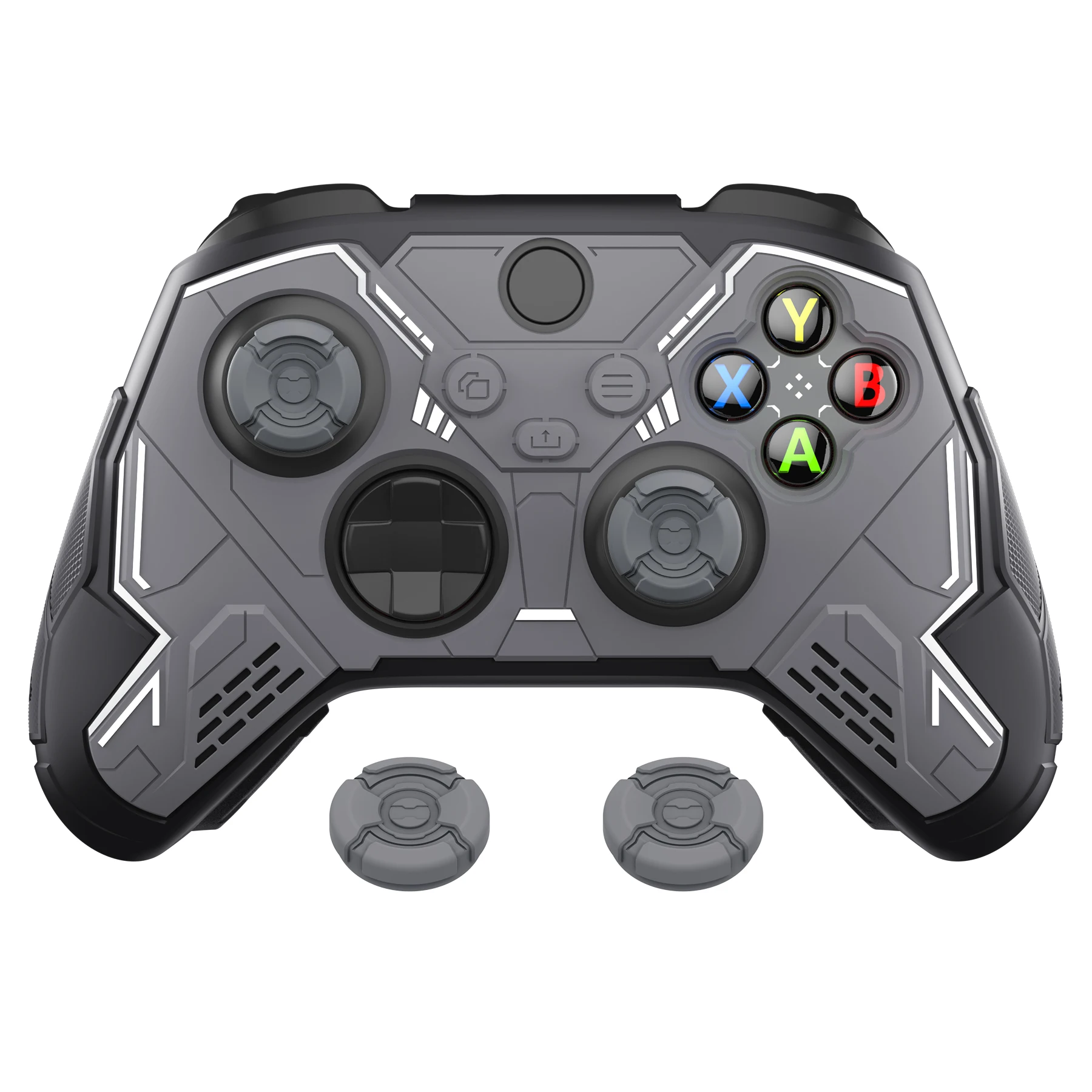 Силиконовый чехол PlayVital Stellar Mecha для контроллера Xbox Series X/S, противоскользящая ручка с ручками для большого пальца и наклейкой
Силиконовый чехол PlayVital Stellar Mecha для контроллера Xbox Series X/S, противоскользящая ручка с ручками для большого пальца и наклейкой