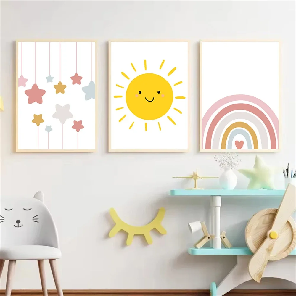 Cartoon Star Rainbow Pink Canvas Print Nursery Art Paintings Sun Posters And Prints Nordic Wall Pictures Baby Kids Room Decor
Cartoon Star Rainbow Pink Canvas Print Nursery Art Paintings Sun Posters And Prints Nordic Wall Pictures Baby Kids Room Decor