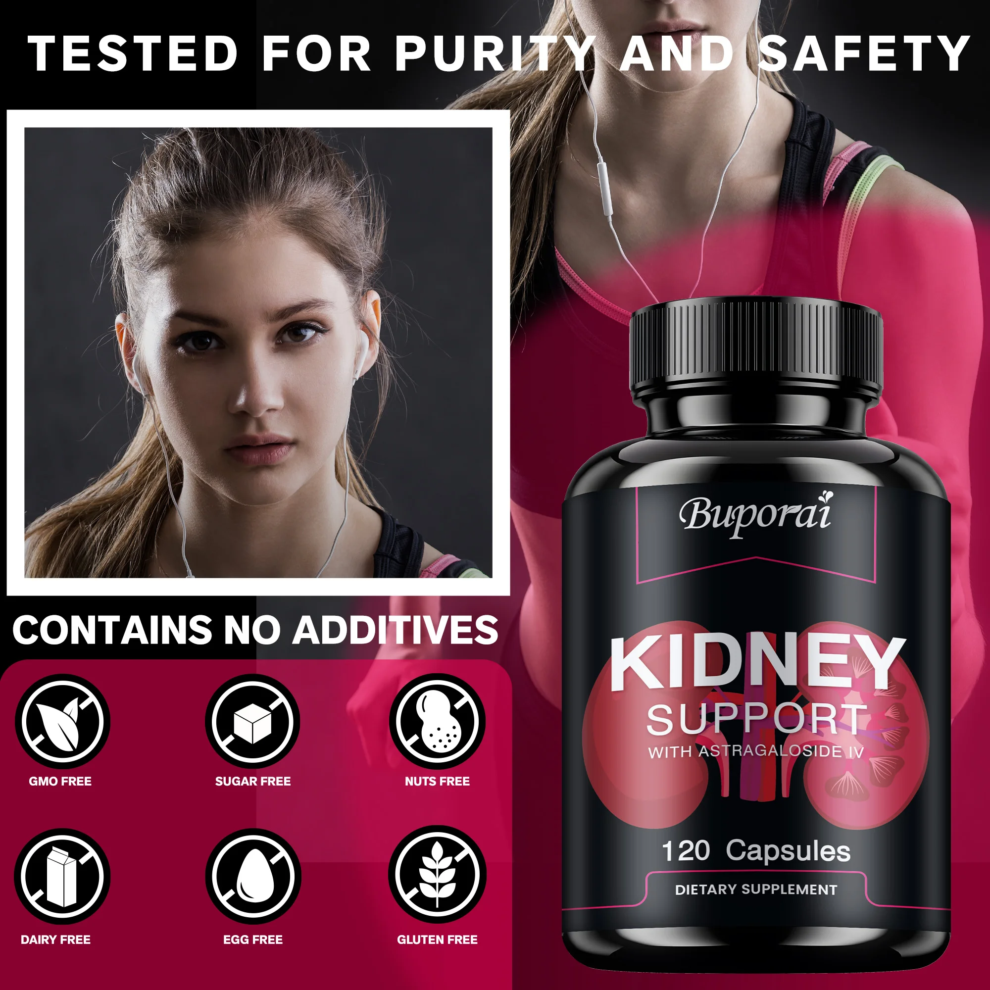 Kidney Support - Kidney Cleansing and Restoration, Prevent Urinary Tract Infections, Clean the Urethra
Kidney Support - Kidney Cleansing and Restoration, Prevent Urinary Tract Infections, Clean the Urethra