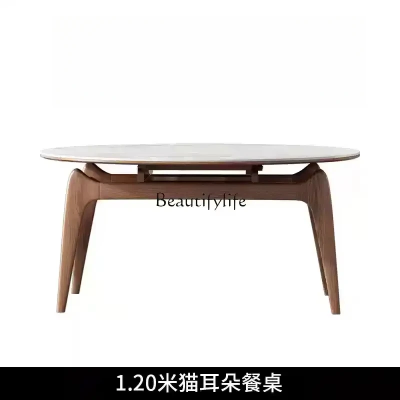 Slate dining table and chairs modern household folding square becomes round telescopic
Slate dining table and chairs modern household folding square becomes round telescopic