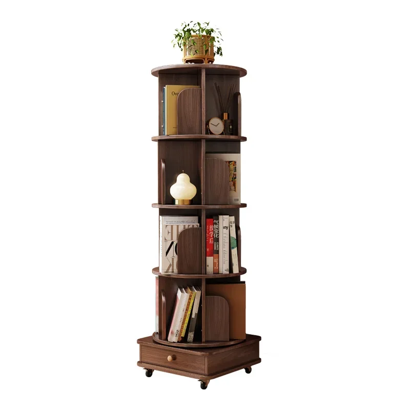 Rotating bookshelf, floor-to-ceiling 360 degrees, household bookcase, solid wood color
Rotating bookshelf, floor-to-ceiling 360 degrees, household bookcase, solid wood color