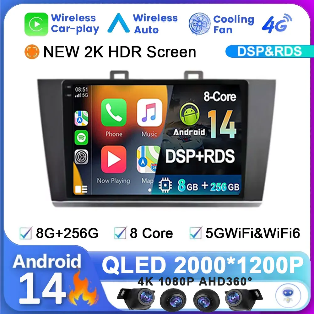 9" Android 14 Car Radio Wireless Carplay Player Stereo For Subaru Outback Legacy 2015 - 2018 Navigation Head Unit DVD Multimedia
9" Android 14 Car Radio Wireless Carplay Player Stereo For Subaru Outback Legacy 2015 - 2018 Navigation Head Unit DVD Multimedia