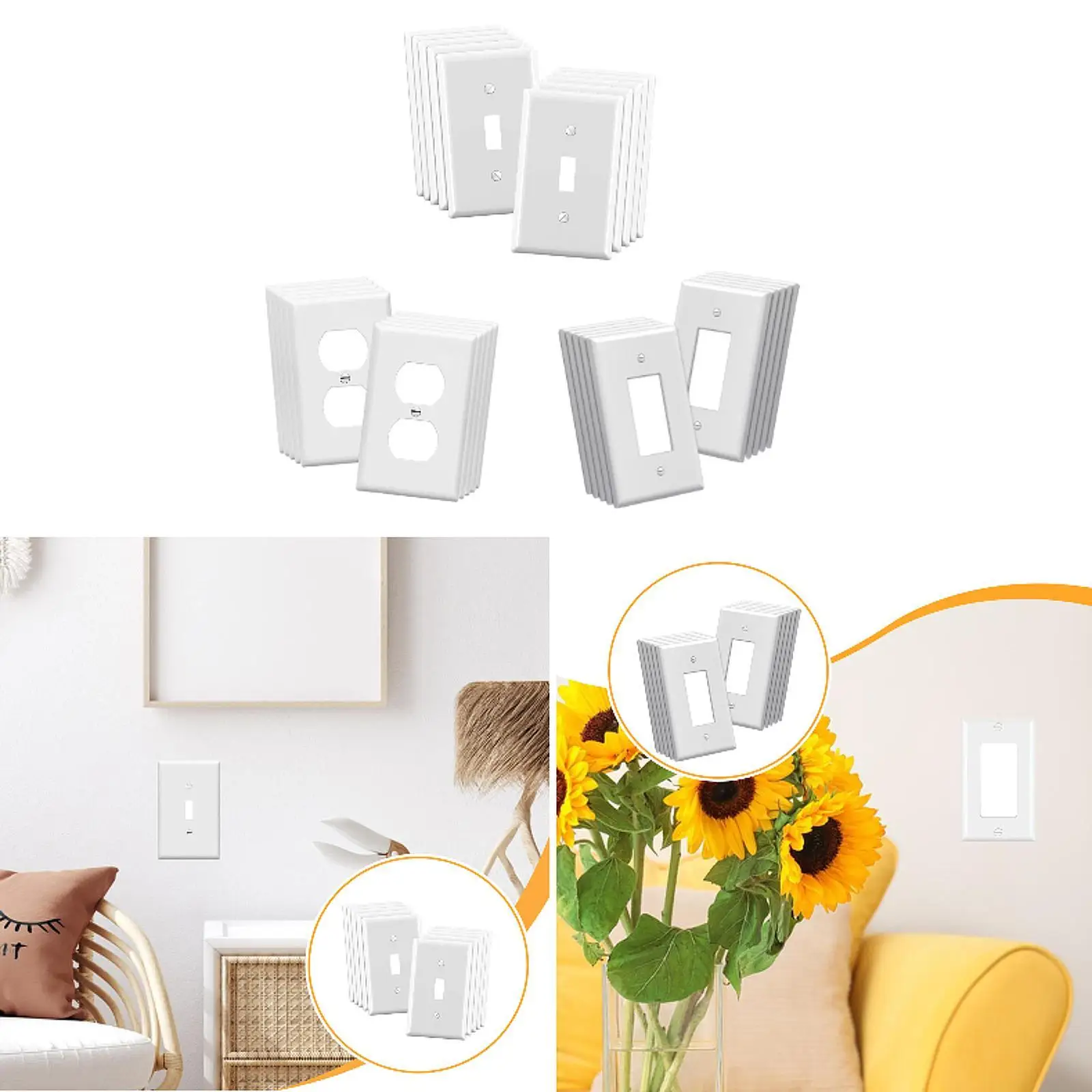 10x US Standard Outlet Plates Wall Plates Sleek Portable Home Wall Socket Panels for Office Dorm Household Electrical Setup
10x US Standard Outlet Plates Wall Plates Sleek Portable Home Wall Socket Panels for Office Dorm Household Electrical Setup