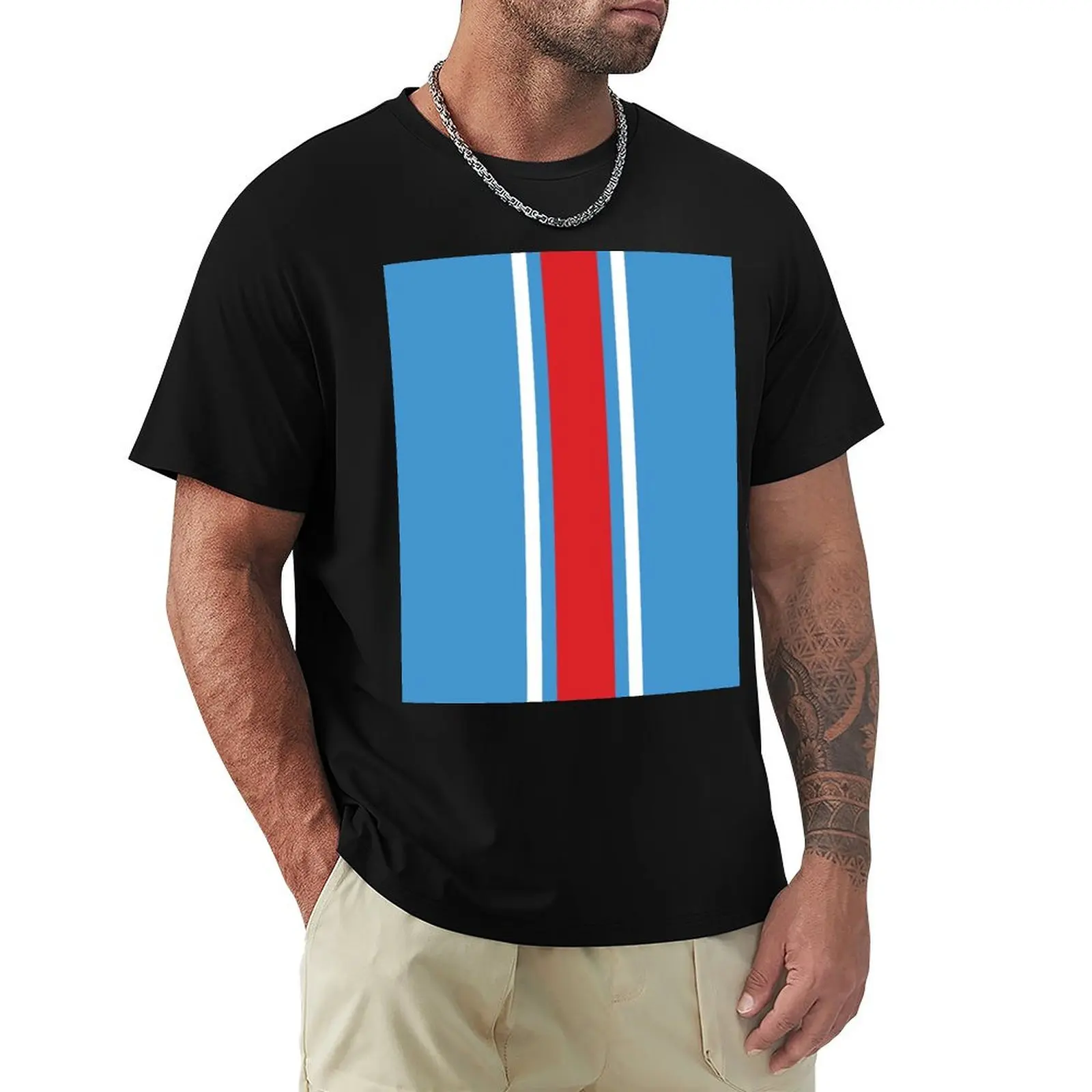 Powder Blue, White, & Red Vertical Power Stripe T-Shirt anime clothes graphic t shirts men workout shirt
Powder Blue, White, & Red Vertical Power Stripe T-Shirt anime clothes graphic t shirts men workout shirt