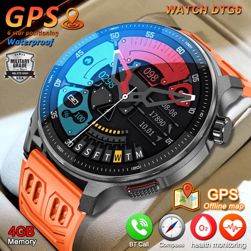 2026 New Military Bluetooth Call Smart Watch Built-in GPS Compass Waterproof Custom dial Sports Smartwatches Men 4GB Music TWS
2026 New Military Bluetooth Call Smart Watch Built-in GPS Compass Waterproof Custom dial Sports Smartwatches Men 4GB Music TWS