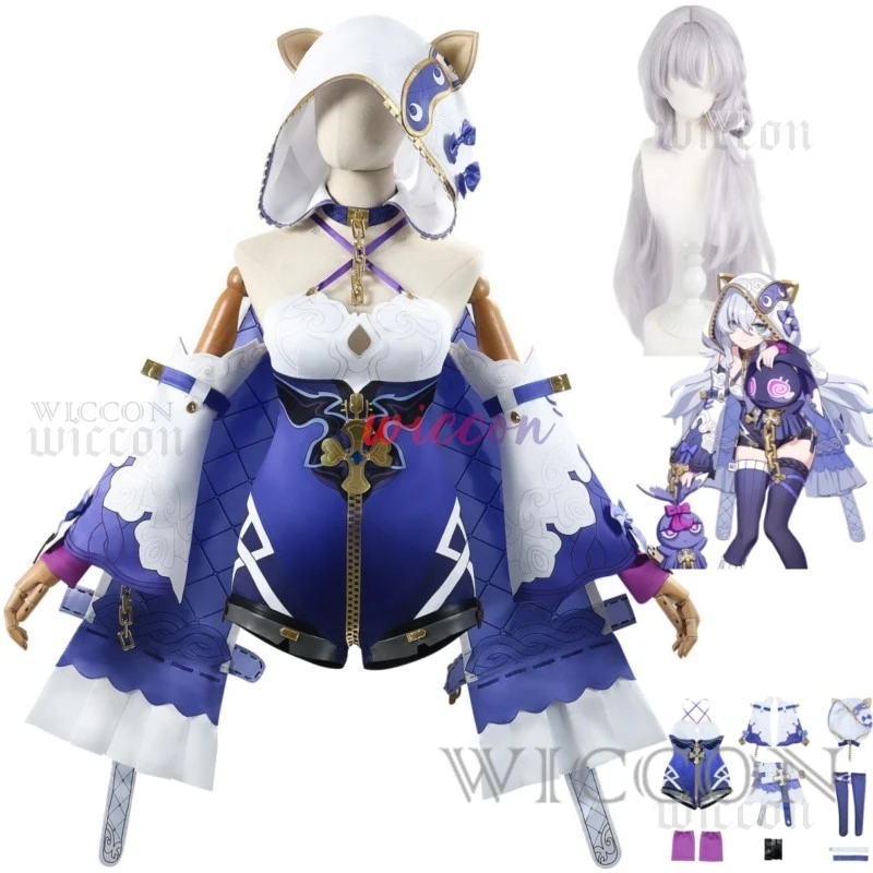 Game Honkai Impact 3 Theresa Apocalypse Cosplay Costume Jumpsuits Blue Hooded Uniform Wig Woman Sexy Kawaii Halloween Suit
Game Honkai Impact 3 Theresa Apocalypse Cosplay Costume Jumpsuits Blue Hooded Uniform Wig Woman Sexy Kawaii Halloween Suit