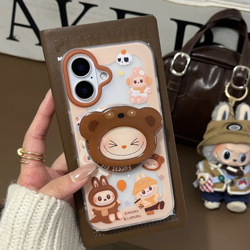 Kawaii rabbit Magnetic Stand Phone Case For iPhone 16 15 13 14 Pro Max Cover with Bear Magsafe Holder Protective silicone Cases
Kawaii rabbit Magnetic Stand Phone Case For iPhone 16 15 13 14 Pro Max Cover with Bear Magsafe Holder Protective silicone Cases