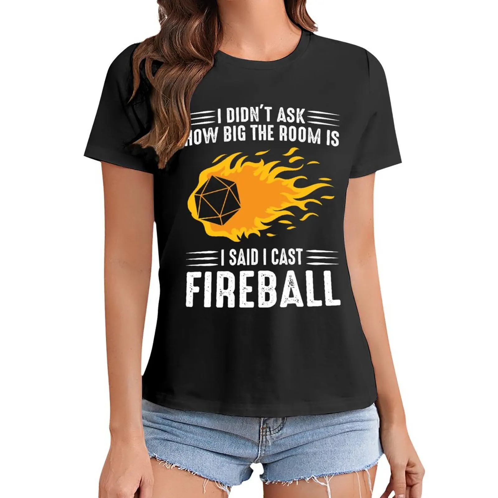 I cast Fireball Wizard Sorcerer DM Gift TTRPG T-Shirt aesthetic clothes plain cute t-shirts for Women
I cast Fireball Wizard Sorcerer DM Gift TTRPG T-Shirt aesthetic clothes plain cute t-shirts for Women